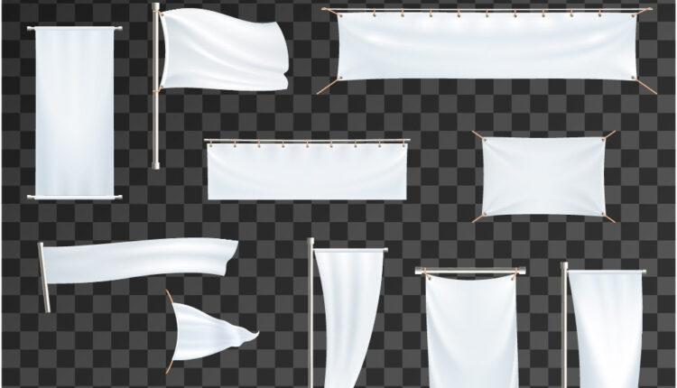 وکتورهای آماده پرچم و پارچه نوشته