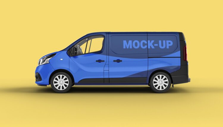 دانلود موکاپ ماشین ون   Van MockUp PSD