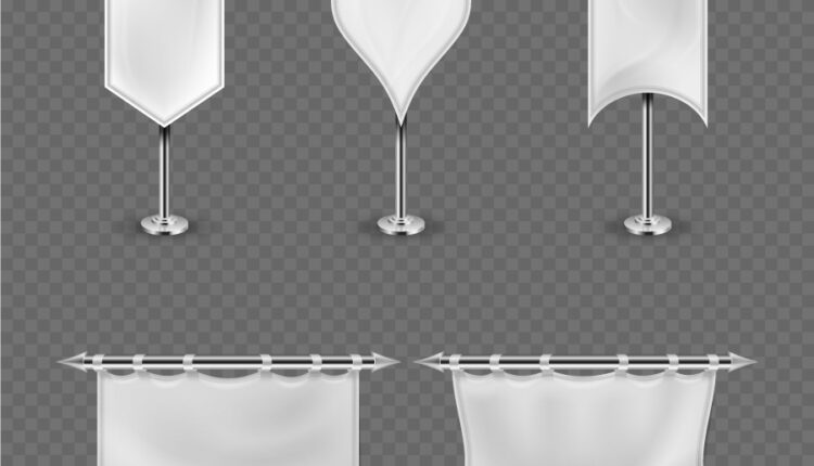 وکتورهای آماده پرچم و پارچه نوشته