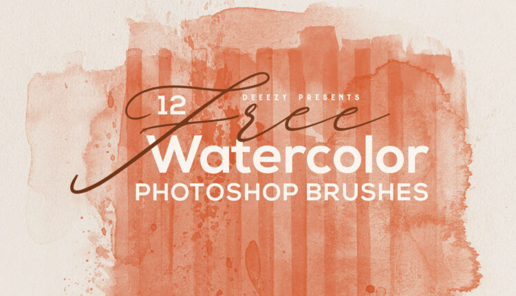 12 براش آبرنگی شفاف   Watercolor Photoshop Brushes