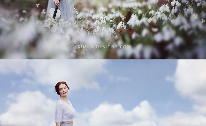 تصویر پی ان جی گل های سفید برفی   Snowdrops Photo Overlays