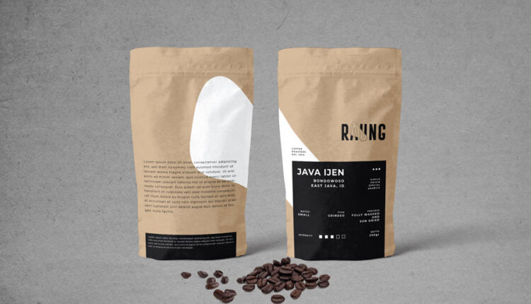 موکاپ بسته بندی قهوه
