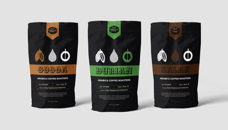 موکاپ بسته بندی قهوه