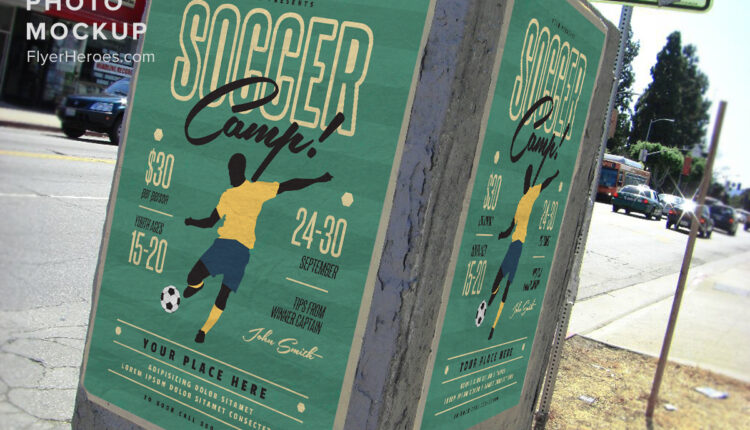 فایل لایه باز تراکت و پوستر فوتبال   Soccer PSD Flyer