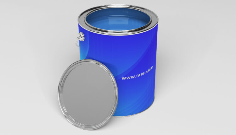 دانلود موکاپ قوطی رنگ   Paint Can Mock Up