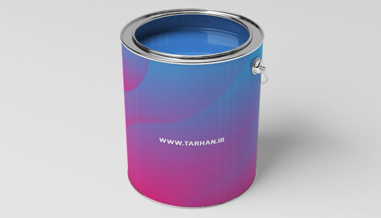 دانلود موکاپ قوطی رنگ   Paint Can Mock Up