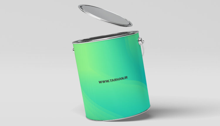 دانلود موکاپ قوطی رنگ   Paint Can Mock Up