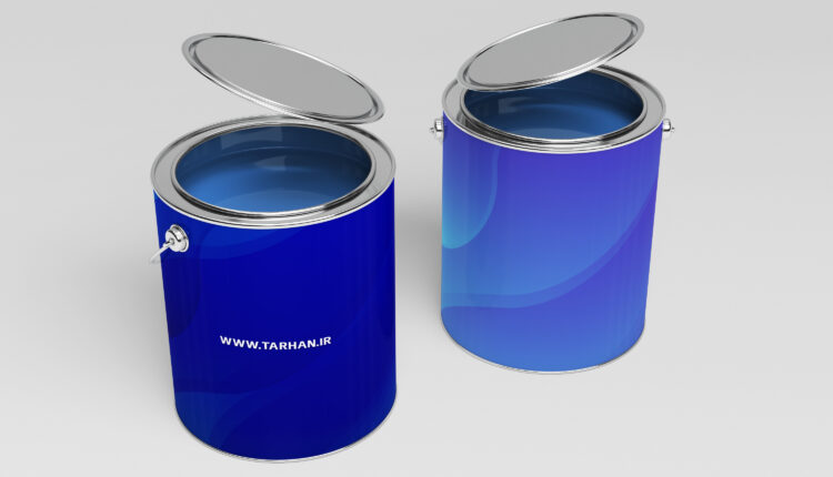 دانلود موکاپ قوطی رنگ   Paint Can Mock Up