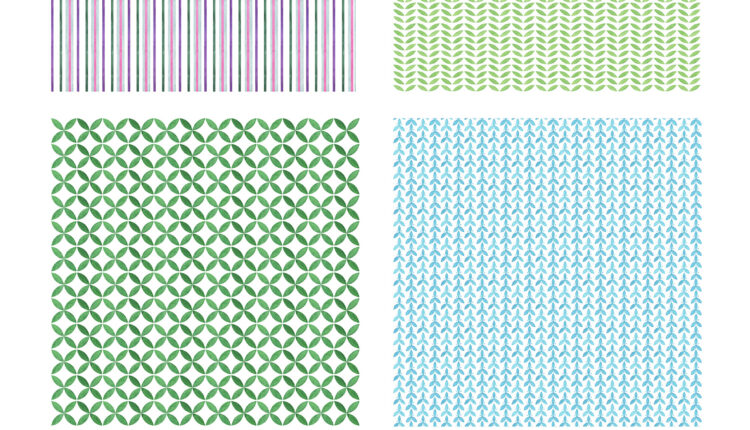 پترن هندسی آبرنگی متنوع