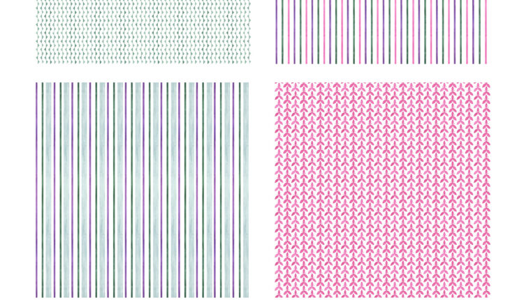 پترن هندسی آبرنگی متنوع