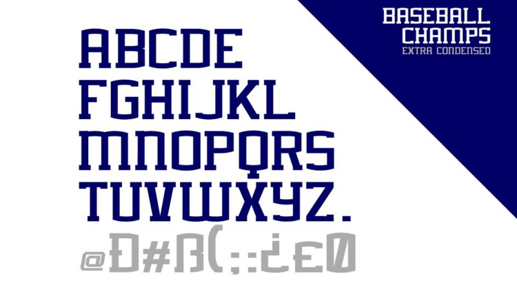فونت انگلیسی جذاب کمپ بیس بال   Baseball Champs Font Family