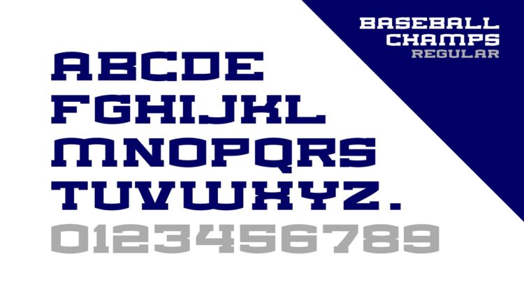 فونت انگلیسی جذاب کمپ بیس بال   Baseball Champs Font Family