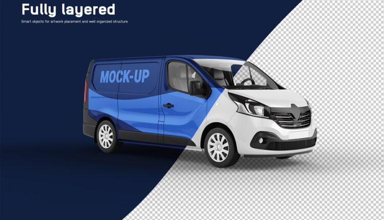 دانلود موکاپ ماشین ون   Van MockUp PSD