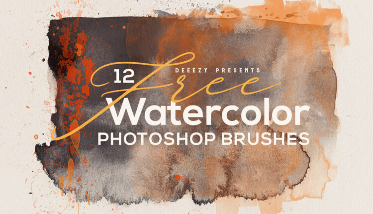 12 براش آبرنگی شفاف   Watercolor Photoshop Brushes