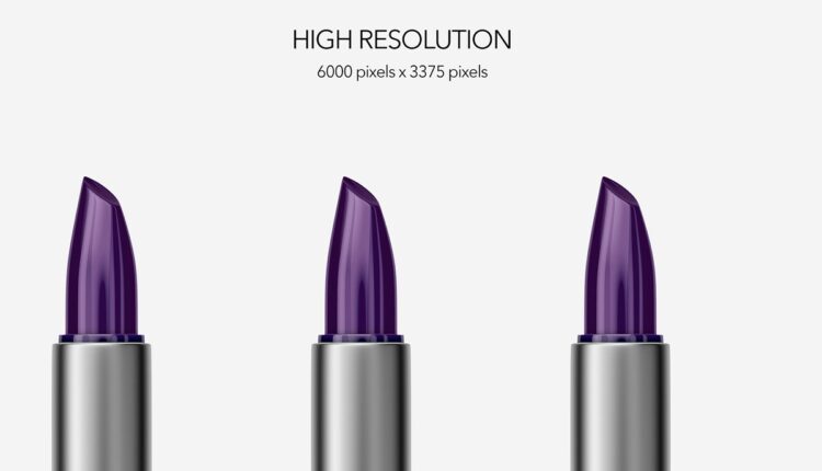 موکاپ بسته بندی رژ   Cosmetics Lipstick Mockup
