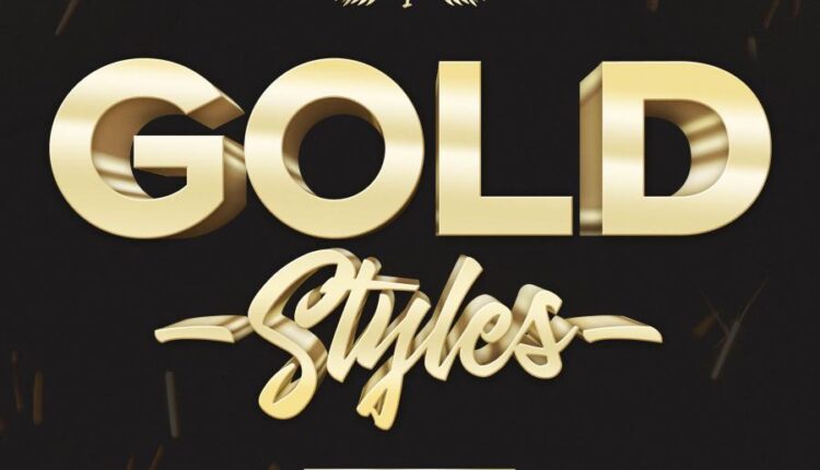 استایل سه بعدی نوشته   3D Gold Text Effects