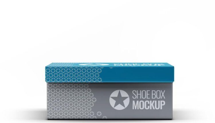 موکاپ زاویه های مختلف جعبه کفش   Shoe Box Mockups