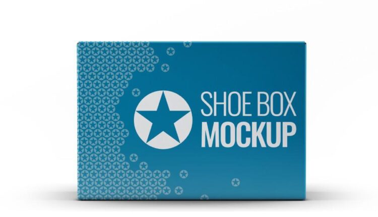 موکاپ زاویه های مختلف جعبه کفش   Shoe Box Mockups