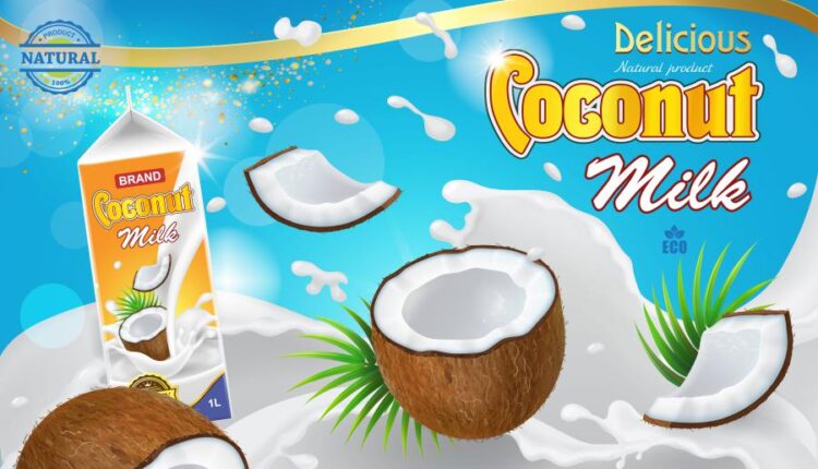 بنر وکتور سه بعدی لبنیات