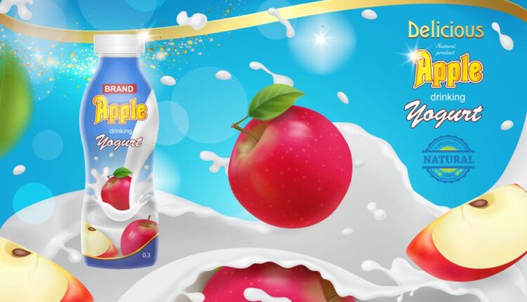 بنر وکتور سه بعدی لبنیات