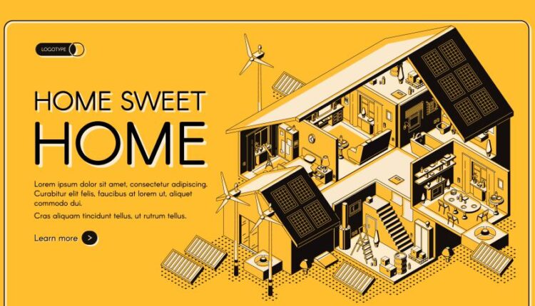 وکتورهای ایزومتریک فضای کار مدرن   Isometric design modern work