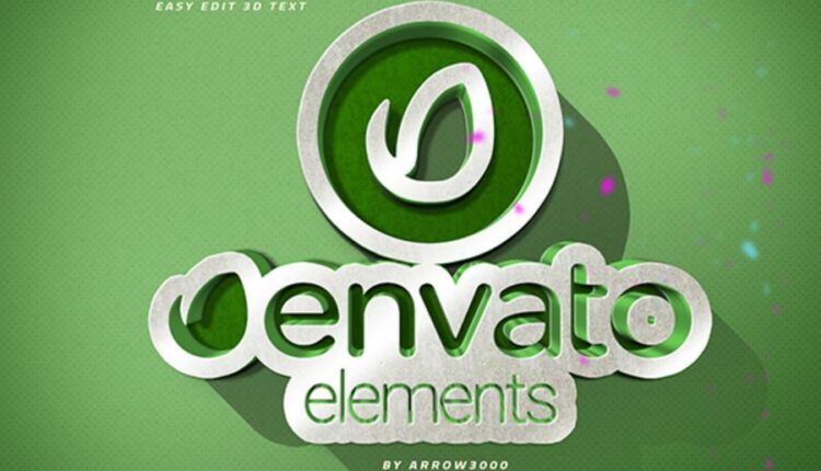 موکاپ نوشته سه بعدی   3D Text Logo Mockup