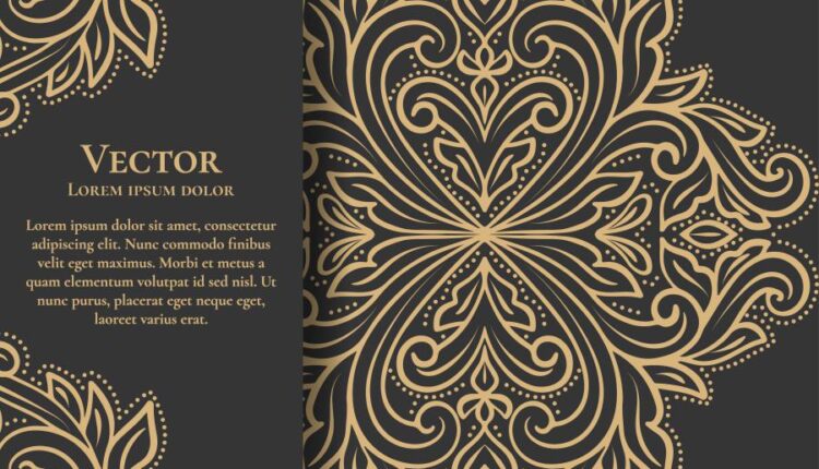 وکتورهای اسلیمی برای کارت دعوت   Greeting card design with vector