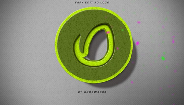 موکاپ نوشته سه بعدی   3D Text Logo Mockup