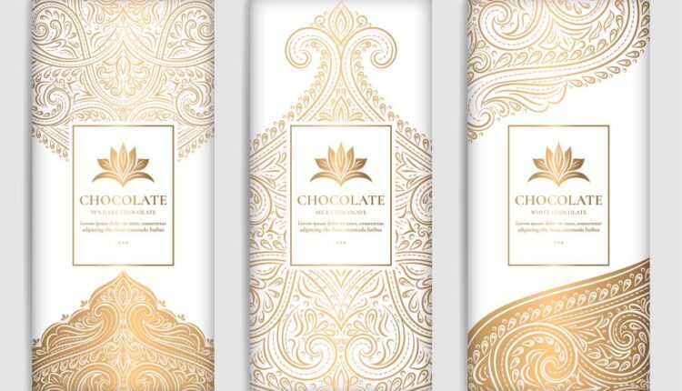 وکتور اسلیمی کلاسیک   Golden Packaging Design Vector