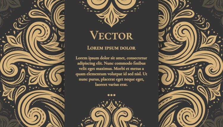 وکتورهای اسلیمی برای کارت دعوت   Greeting card design with vector