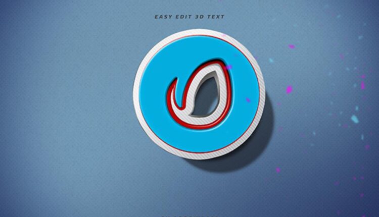 موکاپ نوشته سه بعدی   3D Text Logo Mockup