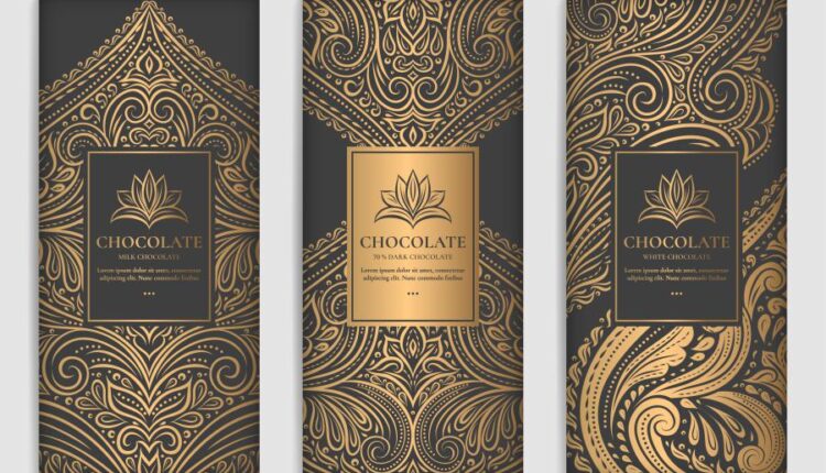 وکتور اسلیمی کلاسیک   Golden Packaging Design Vector