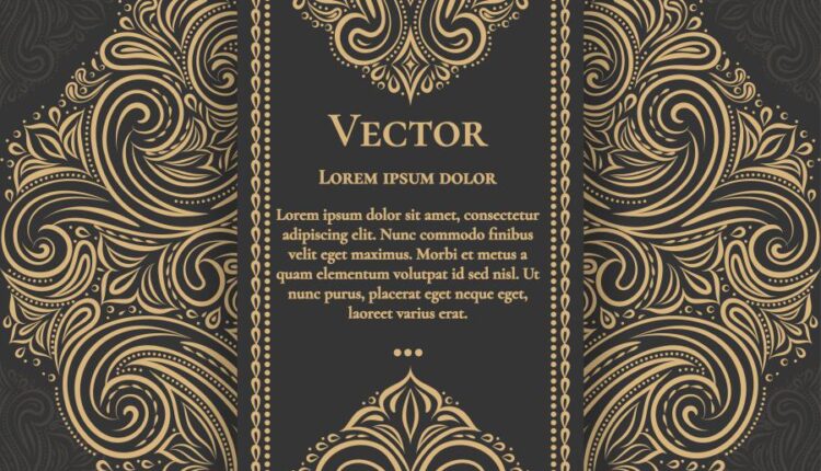 وکتورهای اسلیمی برای کارت دعوت   Greeting card design with vector