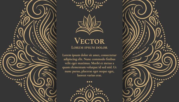 وکتورهای اسلیمی برای کارت دعوت   Greeting card design with vector