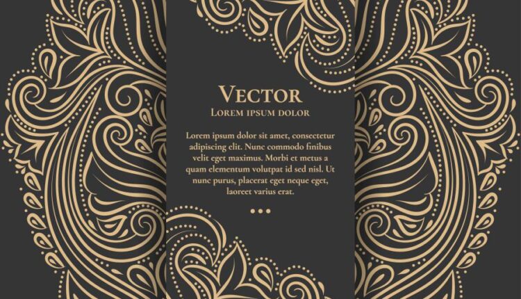 وکتورهای اسلیمی برای کارت دعوت   Greeting card design with vector