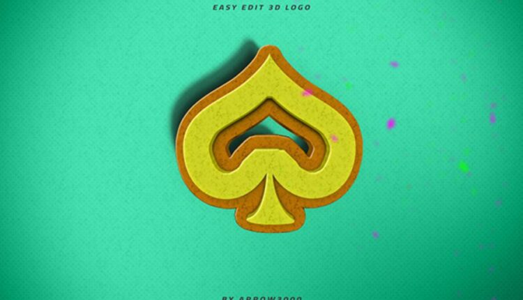 موکاپ نوشته سه بعدی   3D Text Logo Mockup