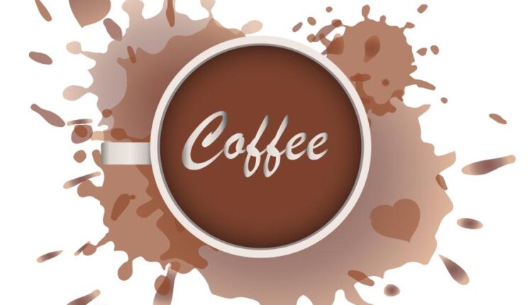 وکتور قهوه و نوشیدنی آن   Coffee grains drink vector image