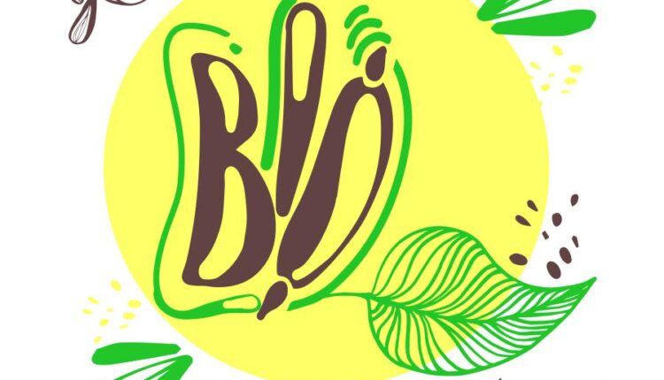 وکتور لیبل محیط زیست و زندگی سالم   Ecology label healthy lifestyle