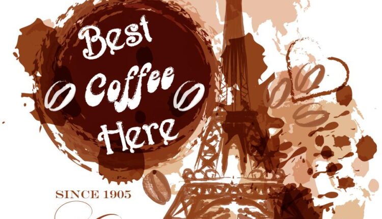 وکتور قهوه و نوشیدنی آن   Coffee grains drink vector image