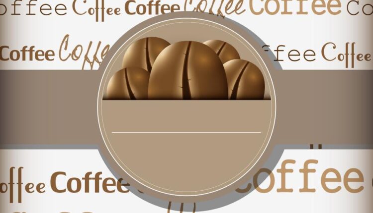 وکتور قهوه و نوشیدنی آن   Coffee grains drink vector image