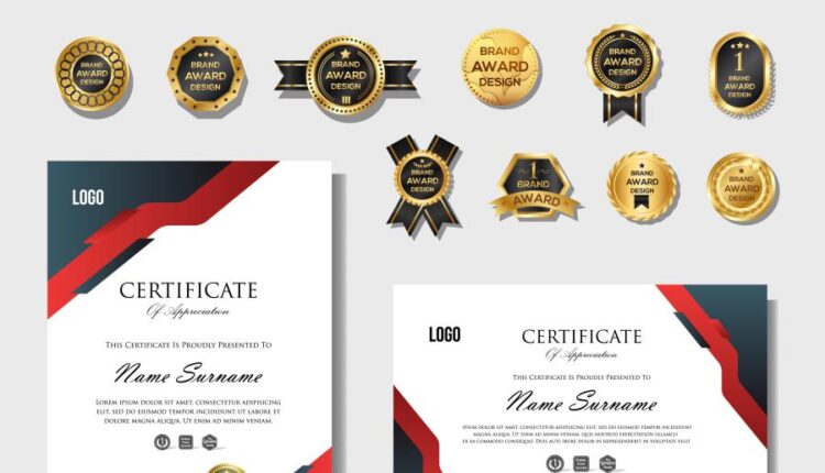 فایل لایه باز گواهینامه و مدرک