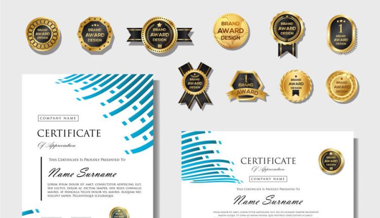 فایل لایه باز گواهینامه و مدرک