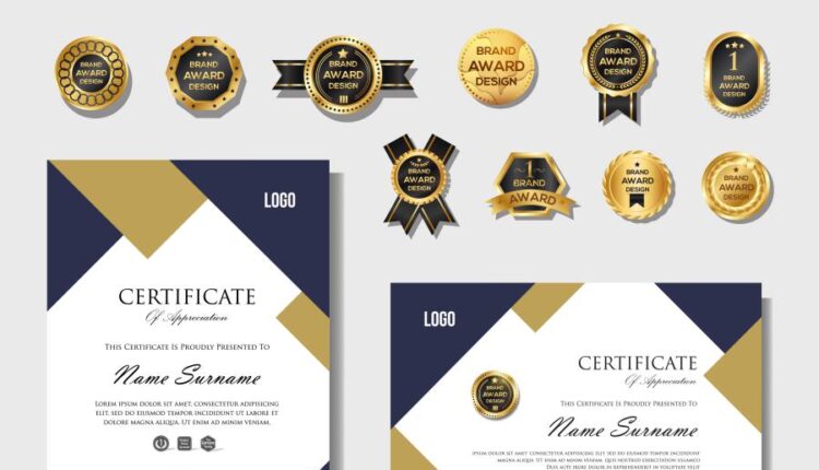 فایل لایه باز گواهینامه و مدرک