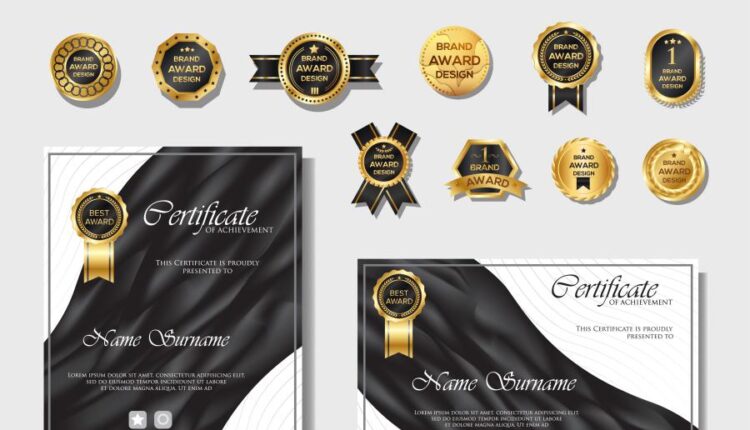 فایل لایه باز گواهینامه و مدرک