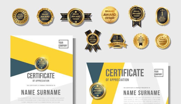 فایل لایه باز گواهینامه و مدرک