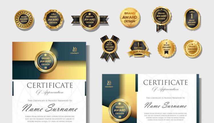 فایل لایه باز گواهینامه و مدرک