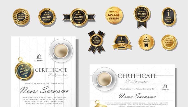 فایل لایه باز گواهینامه و مدرک