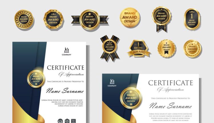 فایل لایه باز گواهینامه و مدرک