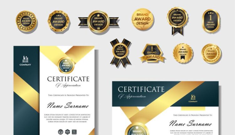 فایل لایه باز گواهینامه و مدرک