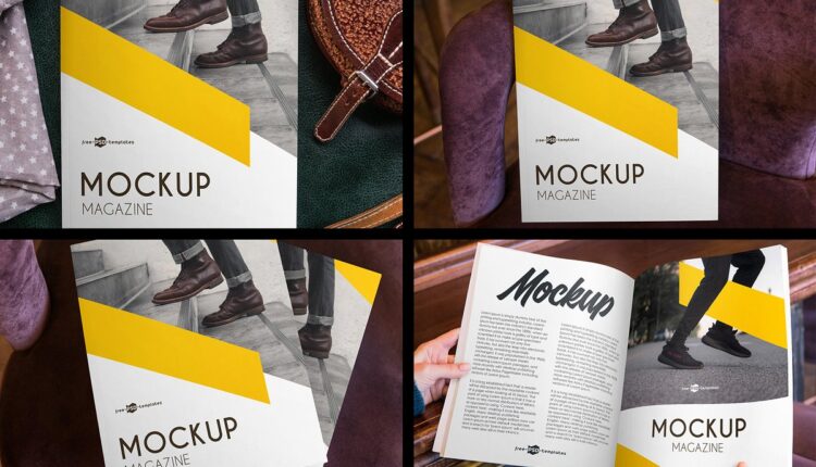 دانلود موکاپ مجله   Magazine MockUps 15